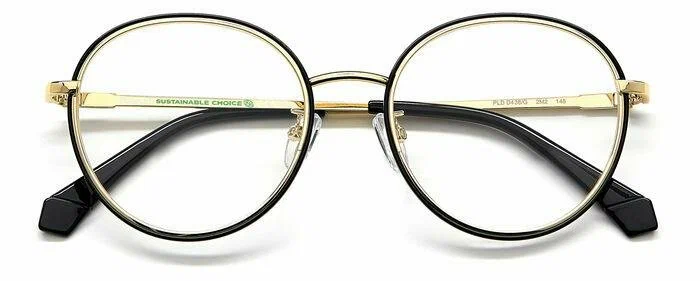 Женская оправа для очков Polaroid PLD D438/G 2M2, цвет: золотой, круглые, металл