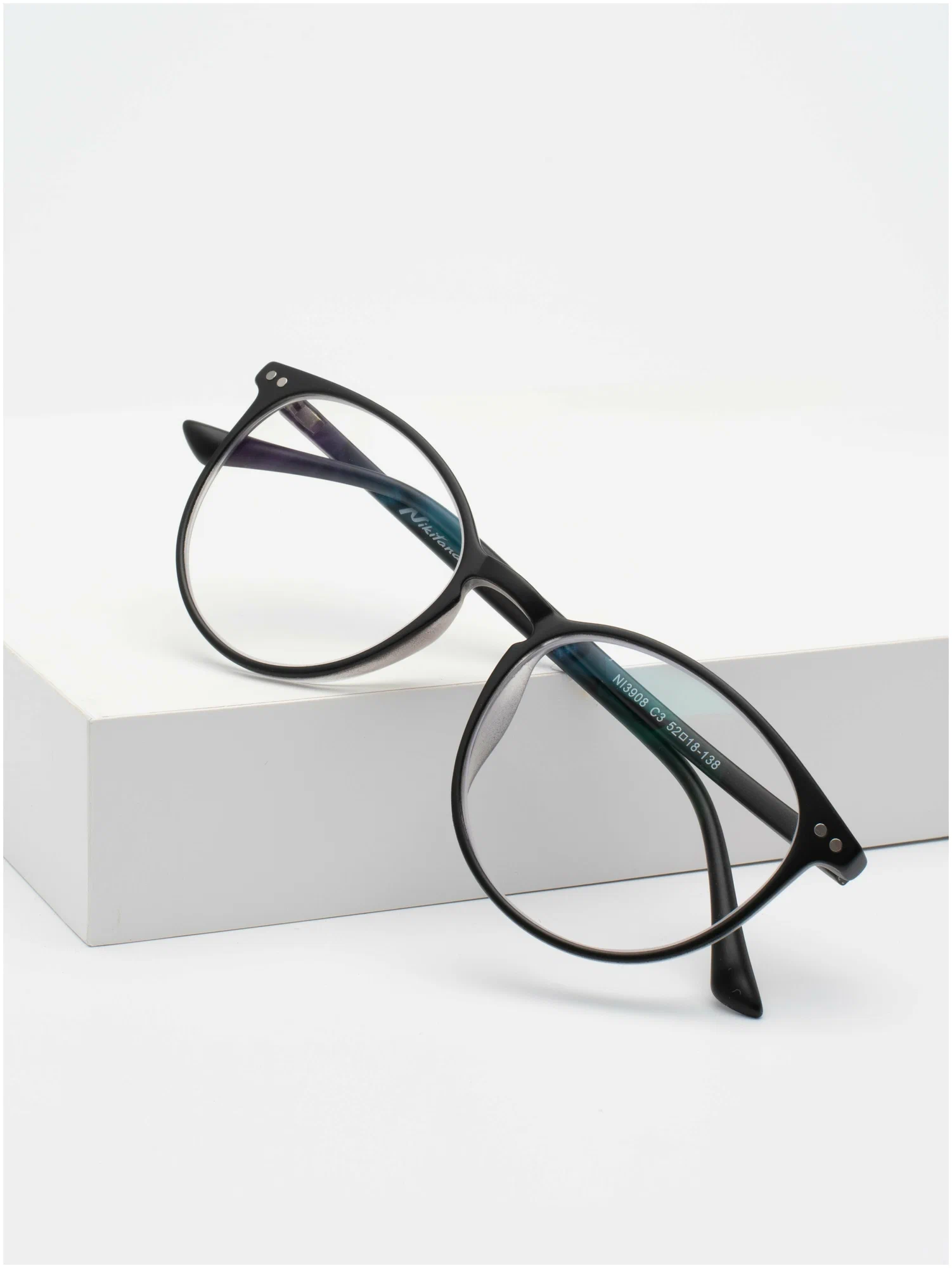 Оправа для очков женская Nikitana / Очки без диоптрий черные