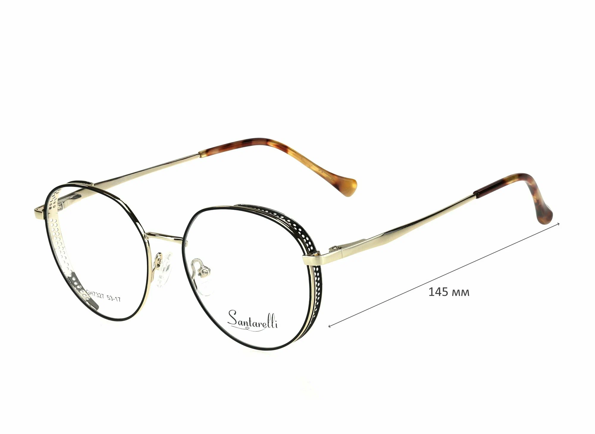 Готовые очки для зрения с футляром на магните SANTARELLI мод. 7327 Цвет 1 с линзами ECOPLUS 1.56 HMC -0.25 РЦ 58-60