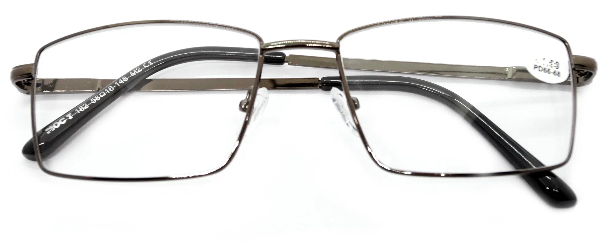 Очки корригирующие мужские-женские 66-68 (+1.25) MOCT 182 M2, без футляра, цвет серый, линзы пластик, РЦ 66-68