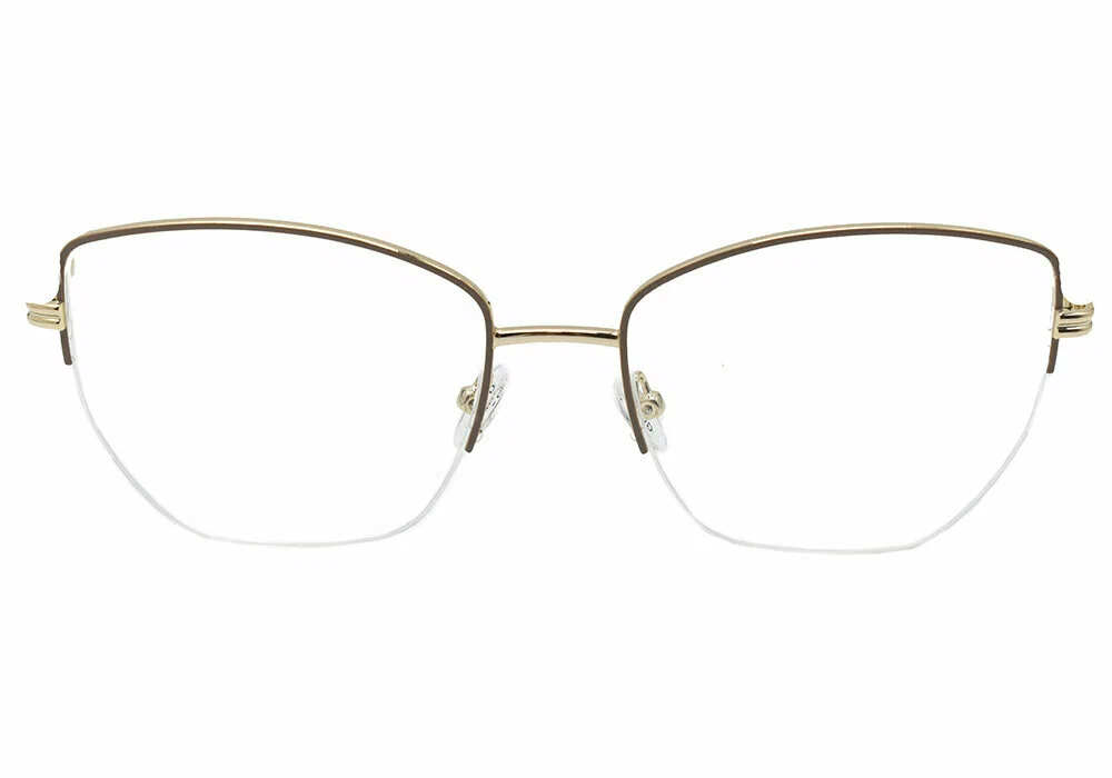 Женская оправа для очков Guess GU 2939 057, цвет: бежевый, прямоугольные, металл