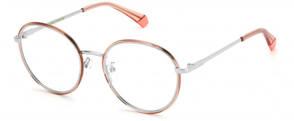 Женская оправа для очков Polaroid PLD D438/G 9F6, цвет: оранжевый, , металл