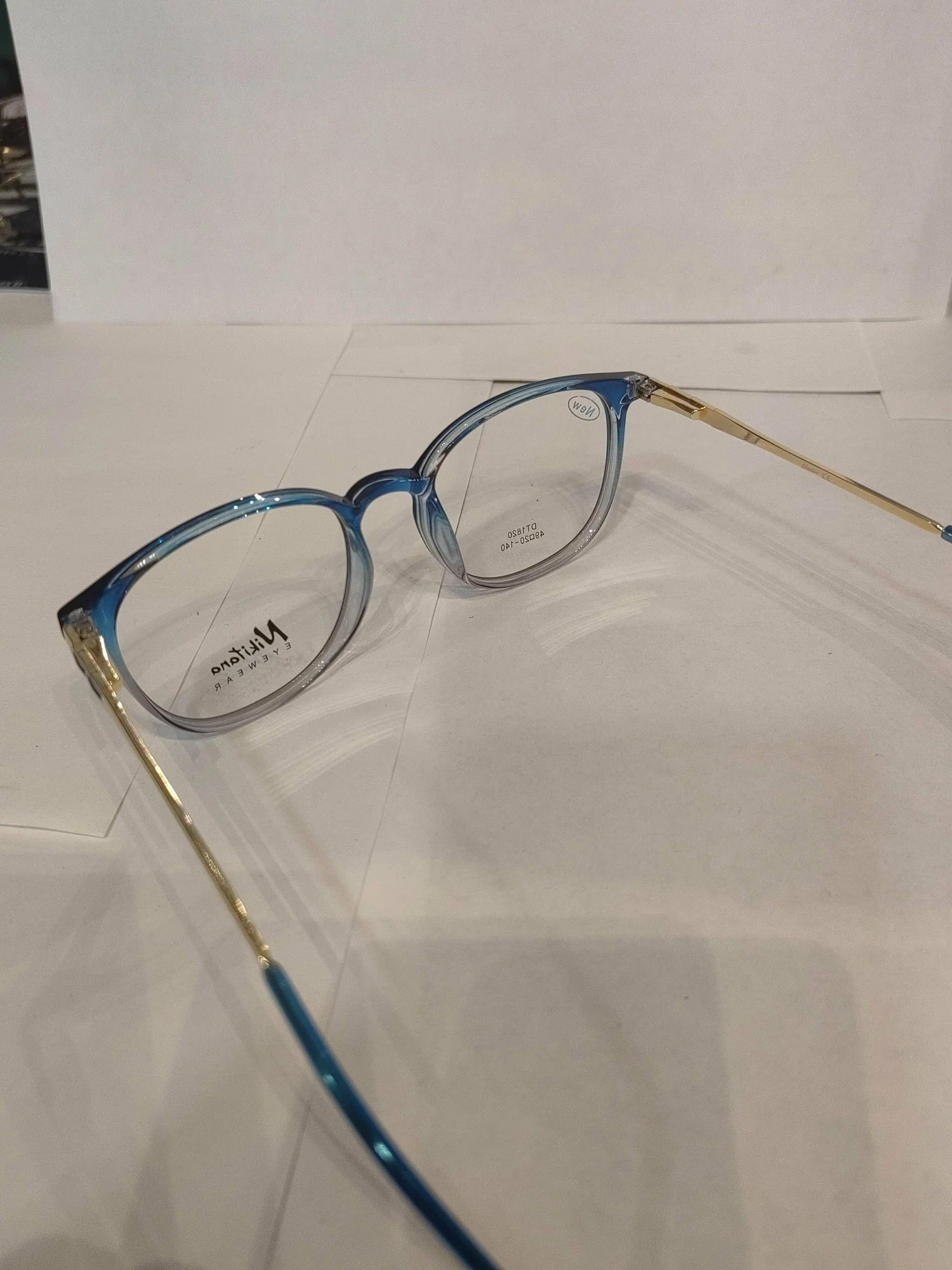 Оправа для очков женская синяя и серая. Nikitana