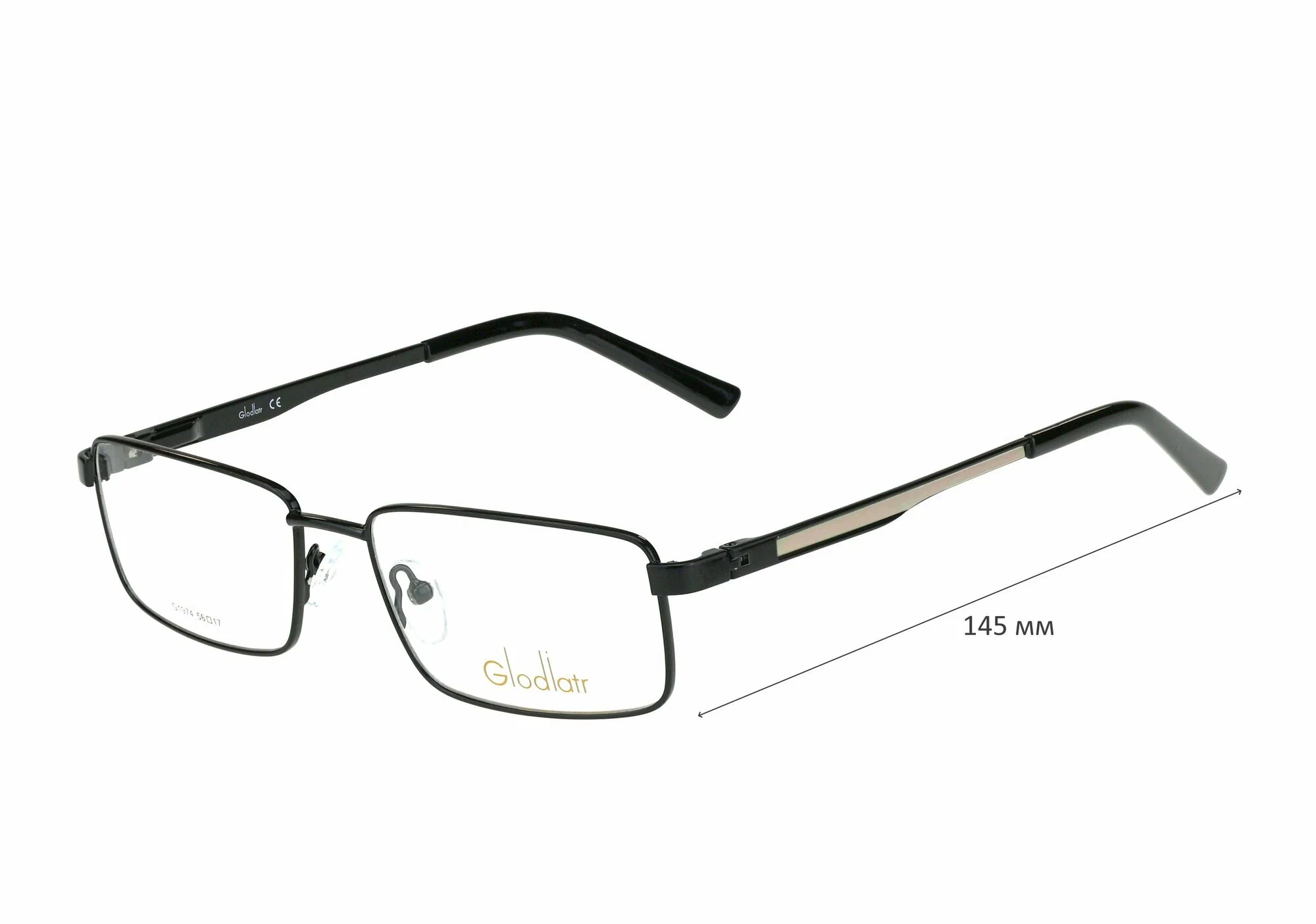 Готовые очки для зрения с футляром на магните GLODIATR мод. 1974 Цвет 6 с линзами ECOPLUS 1.56 HMC -0.25 РЦ 64-66