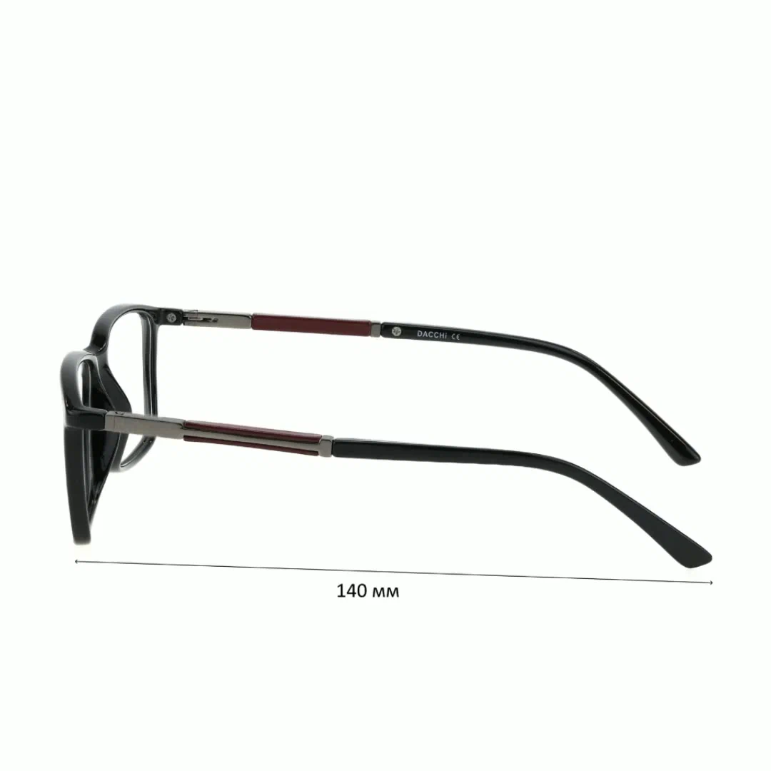 Готовые очки для зрения с футляром-змейка DACCHI мод. 37364 Цвет 1 с линзами ECOPLUS 1.56 HMC -3.75 РЦ 64-66