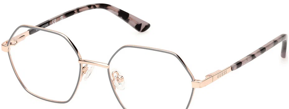 Женская оправа для очков Guess GU 8275 028, цвет: золотой, квадратные, металл