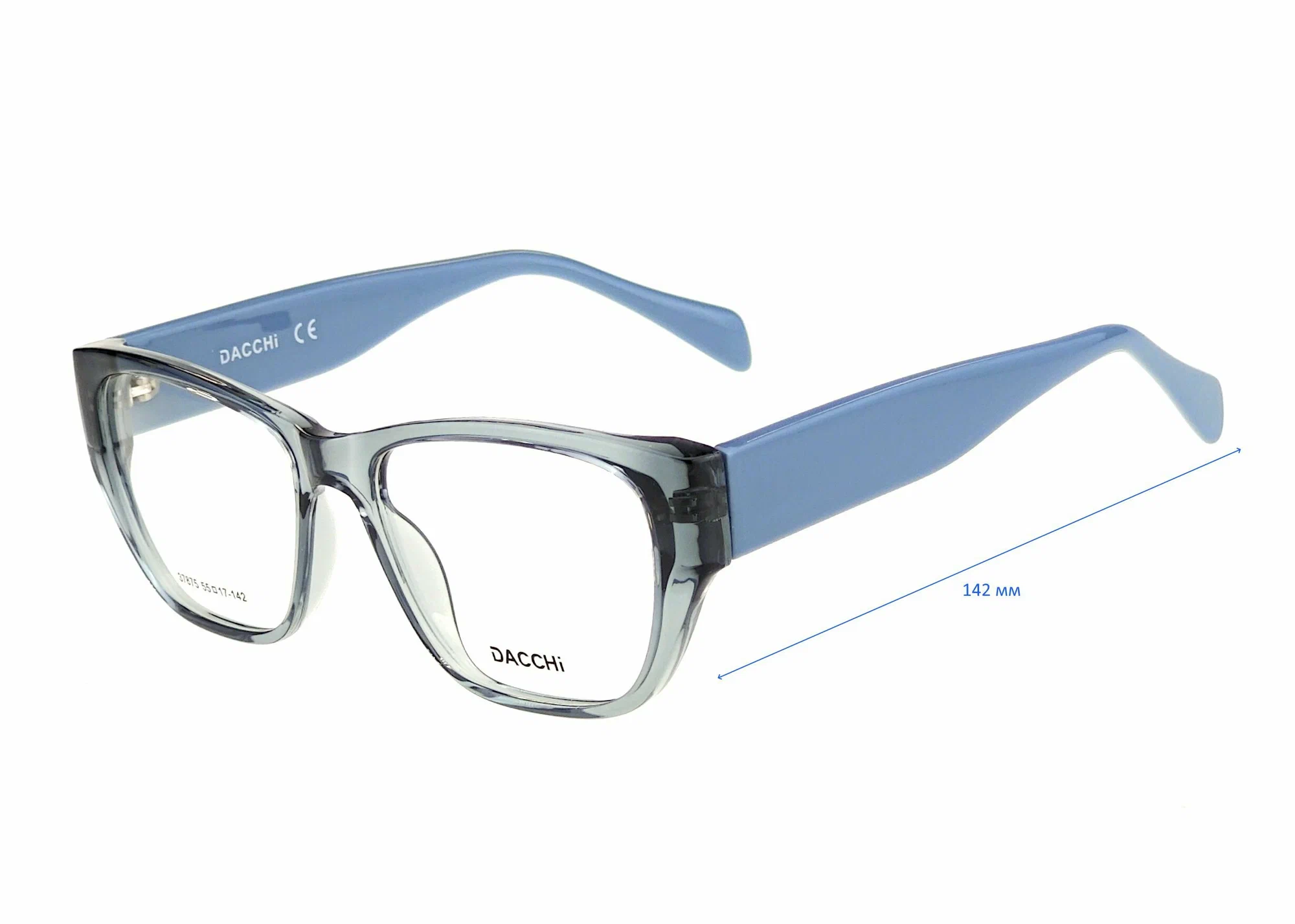 Очки с футляром-змейка DACCHI мод. 37875 Цвет 12 с линзами ECOPLUS 1.56 HMC -2.50 РЦ 66-68