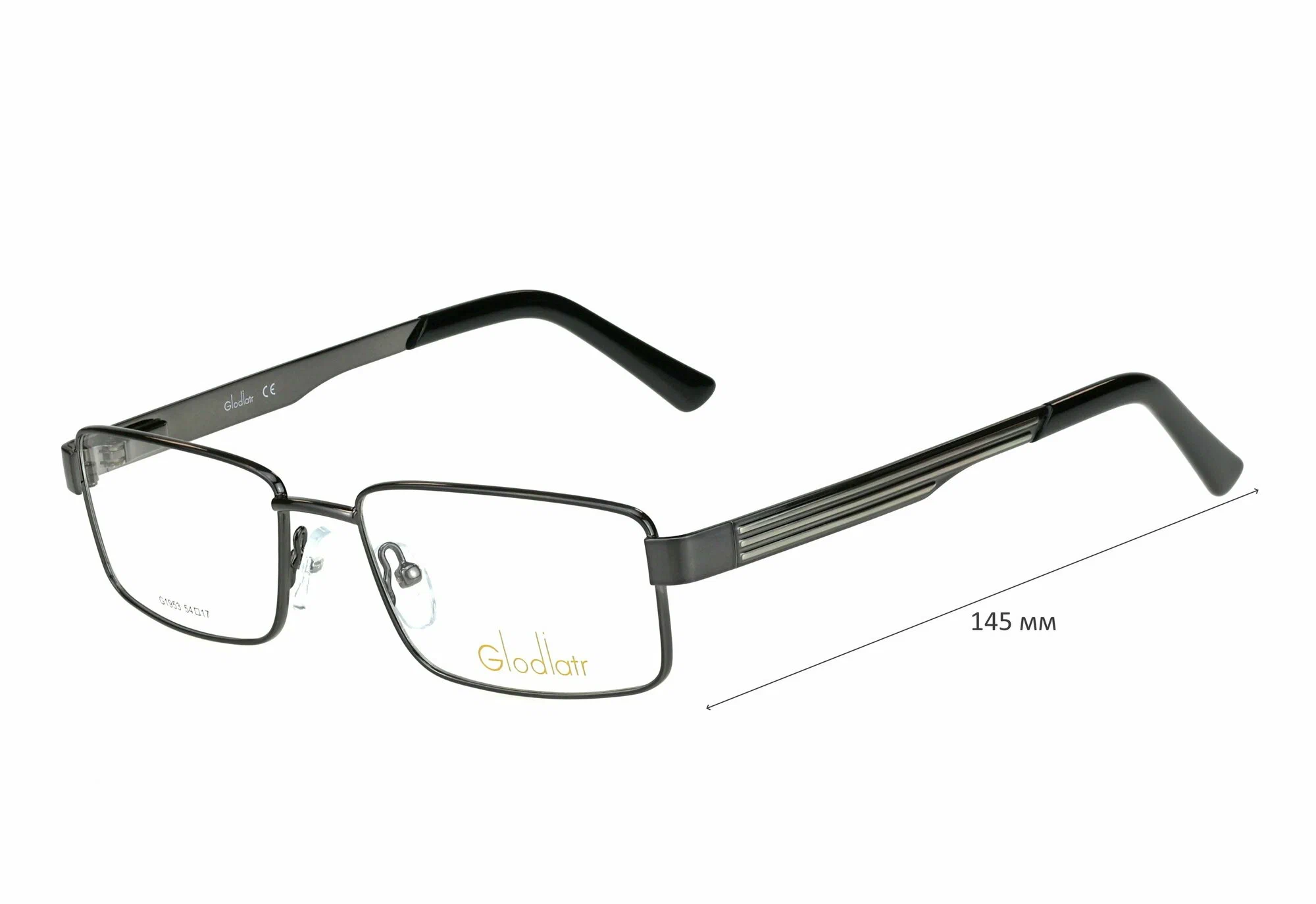 Готовые очки для зрения с футляром на магните GLODIATR мод. 1953 Цвет 3 с линзами ECOPLUS 1.56 HMC -6.00 РЦ 64-66