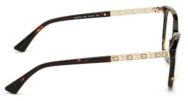 Женская оправа для очков Guess GU 2743 052, цвет: коричневый, овальные, пластик