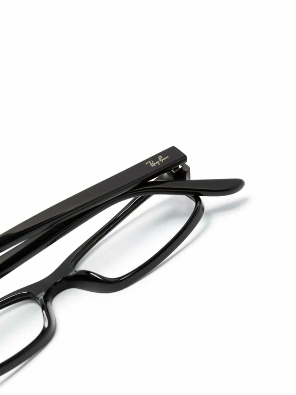 Ray-Ban - Квадратные очки с выгравированным логотипом - Унисекс - 50 - Черный