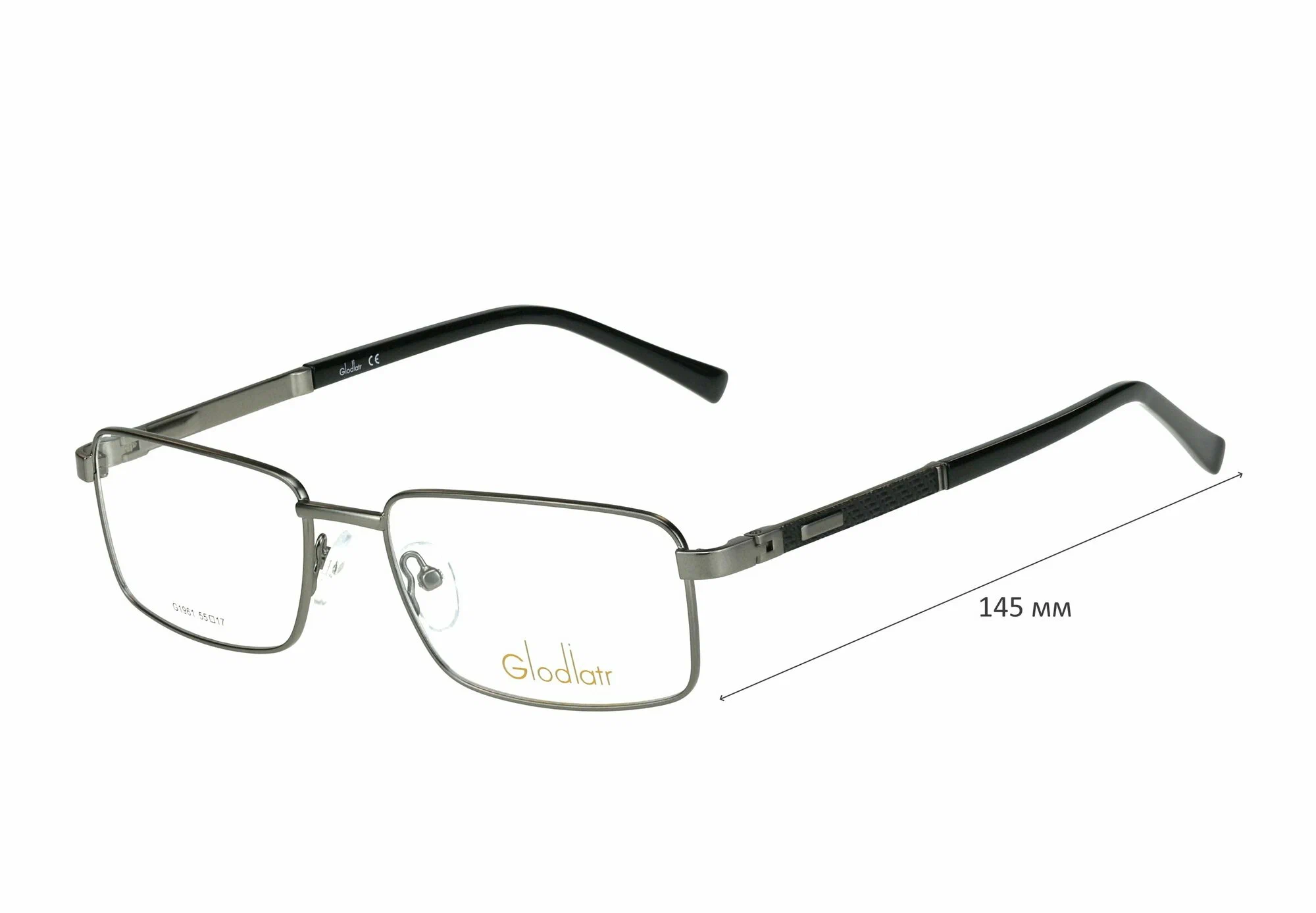 Готовые очки для зрения с футляром на магните GLODIATR мод. 1961 Цвет 3 с линзами ECOPLUS 1.56 HMC -3.25 РЦ 62-64