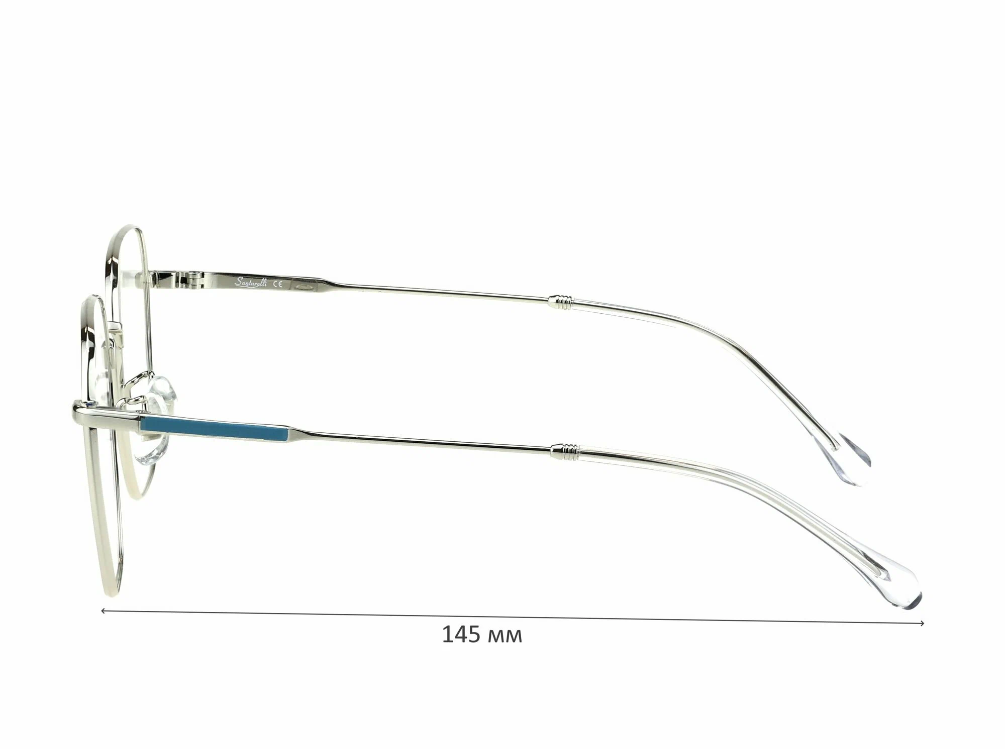 Готовые очки для зрения с насадкой и футляром на магните SANTARELLI мод. 3347 Цвет 20 с линзами ECOPLUS 1.56 HMC -0.50 РЦ 66-68