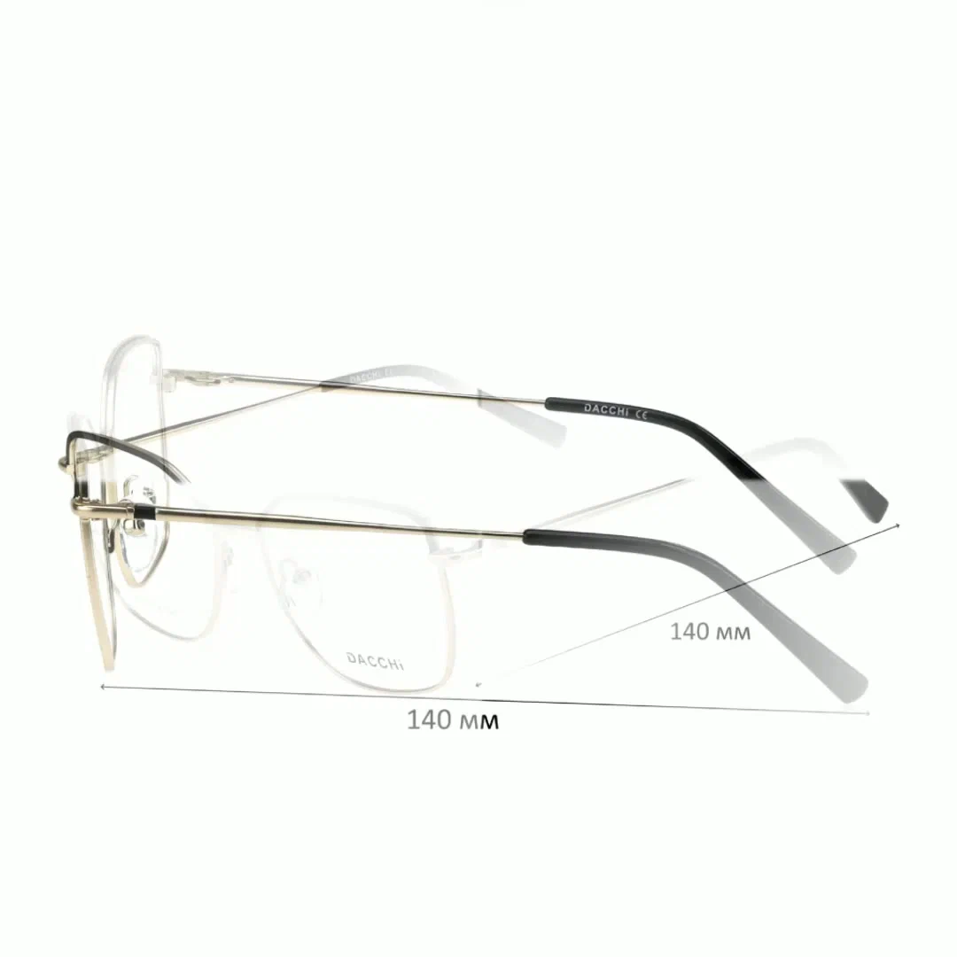 Готовые очки для зрения с футляром-змейка DACCHI мод. 33754 Цвет 1 с линзами ECOPLUS 1.56 HMC -7.50 РЦ 60-62