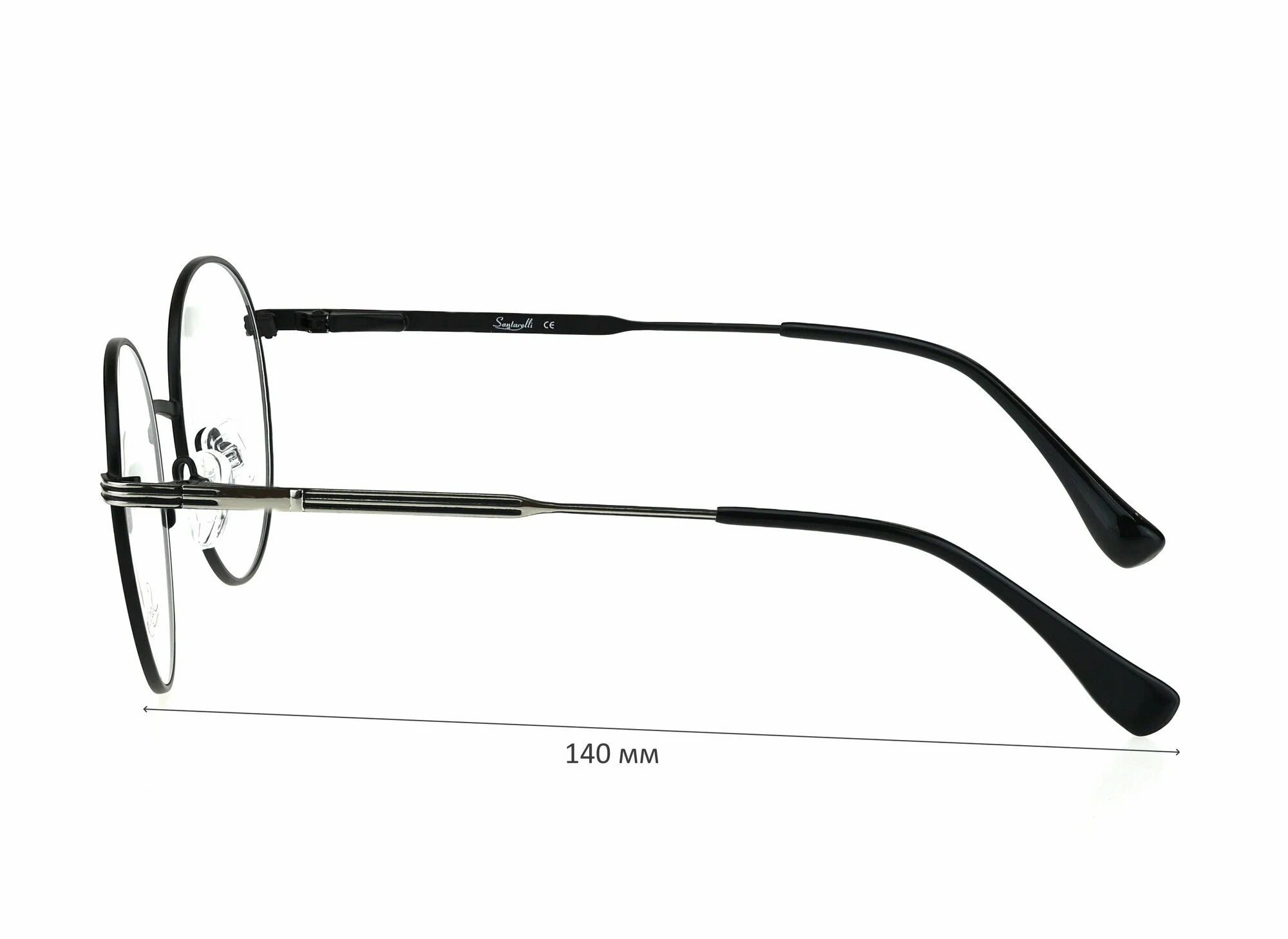 Фотохромные Готовые очки для зрения с футляром на магните SANTARELLI мод. 1353 Цвет 5 с линзами NIKITA 1.56 Colophony GRAY, HMC+ -2.25 РЦ 58-60