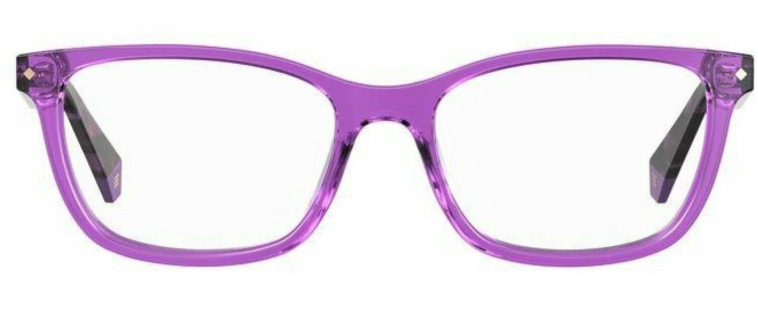 Женская оправа для очков Polaroid PLD D338 B3V, цвет: фиолетовый, прямоугольные, пластик
