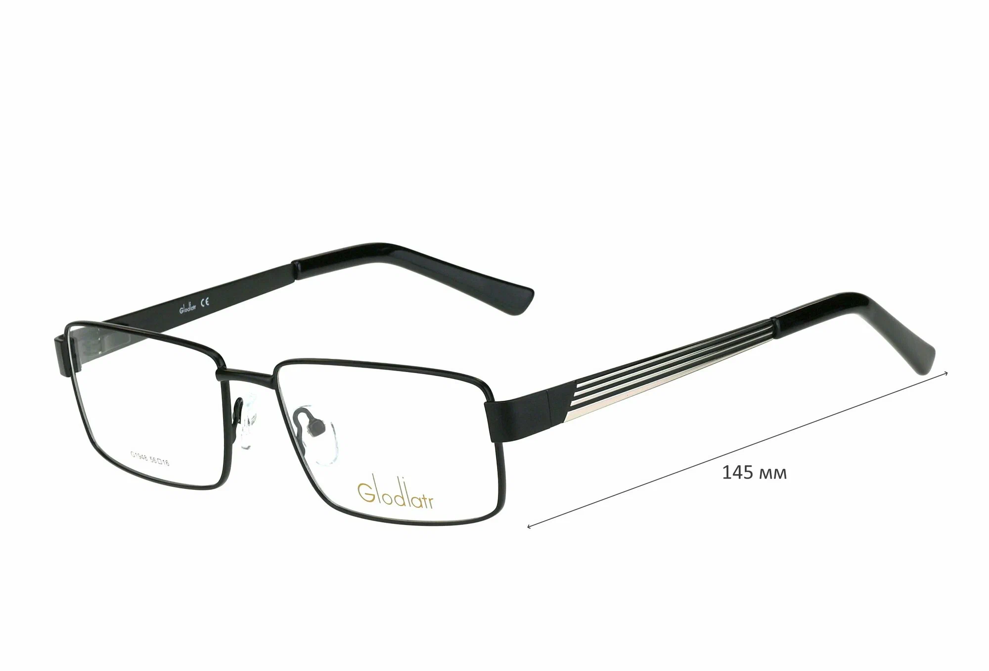 Готовые очки для зрения с футляром на магните GLODIATR мод. 1948 Цвет 6 с линзами ECOPLUS 1.56 HMC -4.50 РЦ 66-68