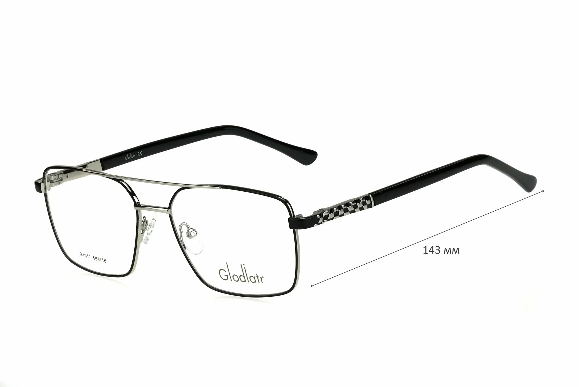 Очки для чтения с футляром на магните GLODIATR мод. 1917 Цвет 6 с линзами ECOPLUS 1.56 HMC +0.75 РЦ 68-70